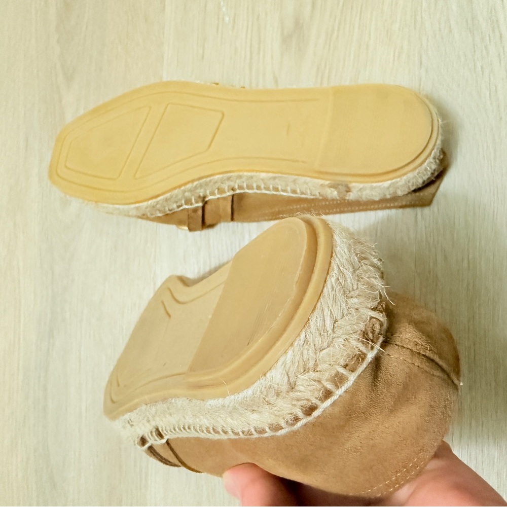 Maypol Tan Suede Gold Chain Espadrille Loafers EU 38 Made in Spain - Picture 13 of 15